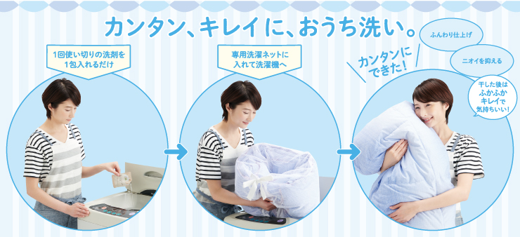 カンタン、キレイに、おうち洗い