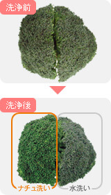 ブロッコリーの「ナチュ洗い」効果